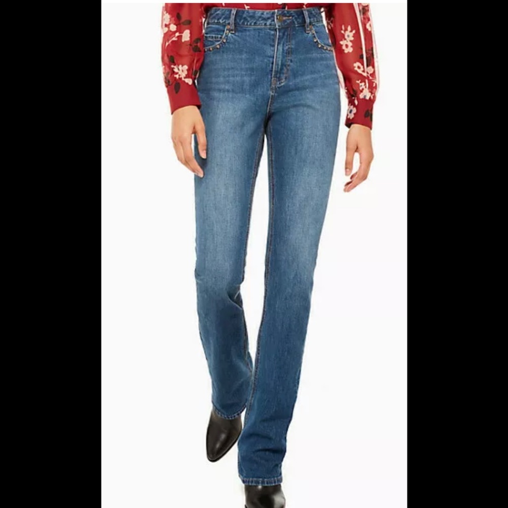 Kate Spade BROOME STREET jeans studded NEW 24 - Picture 2 of 6